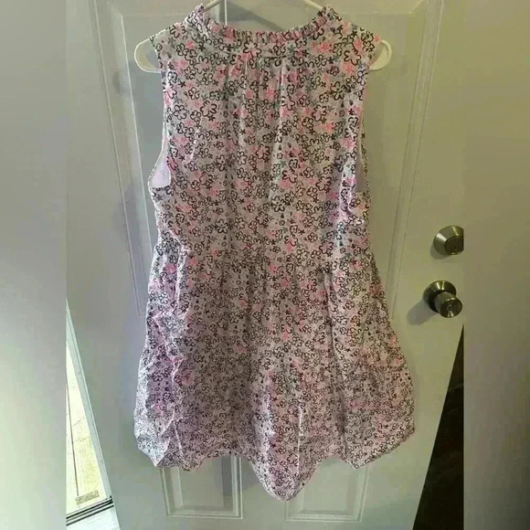 Lilly Pulitzer Womens Novella Tiered Dress Multi Fun Sun Repeat Ditsy Pockets L - Picture 7 of 10